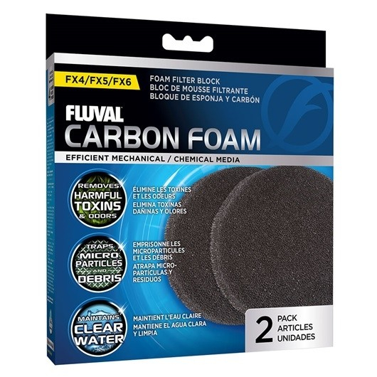 Fluval Mousse charbon pour filtre FX4, FX5 et FX6