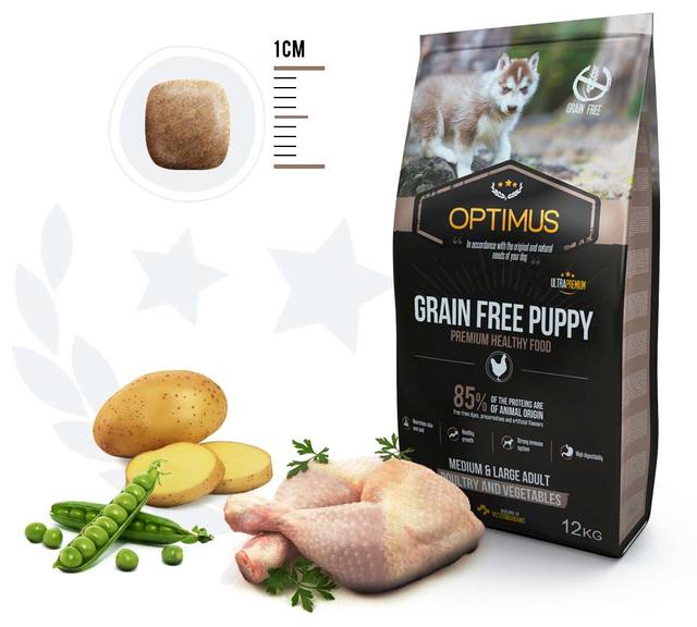 croquettes optimus grain free puppy