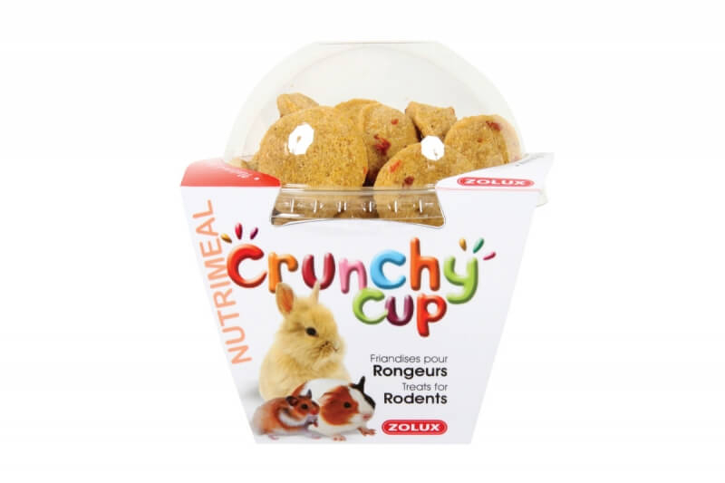 Snacks voor knaagdieren Crunchy Cup - Mais & Wortel 200 g