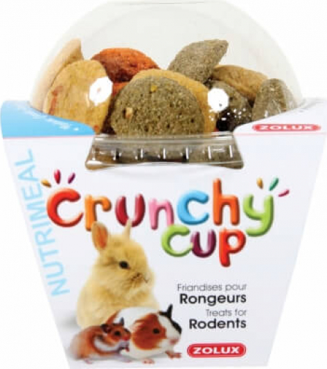 Friandise rongeur Crunchy Cup Nature-Carotte-Luzerne 200G