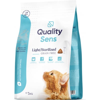 QUALITY SENS Light / Sterilised Grain Free ohne Getreide für sterilisierte oder übergewichtige Katzen