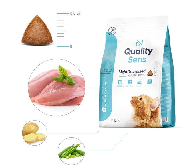 Zutaten quality sens light sterilized grain free