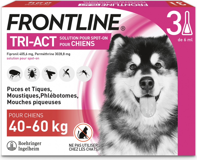 FRONTLINE TRI ACT Pipettes antiparasitaires pour chien