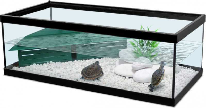 schwarzes Aquarium mit Filter Aquatlantis Tortum