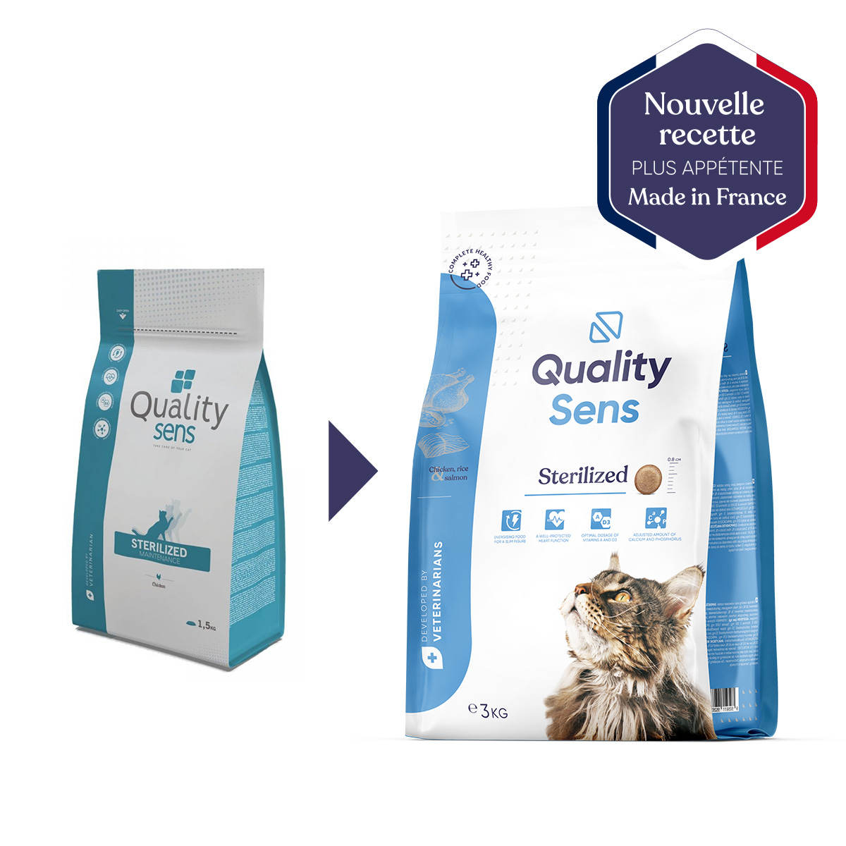 QUALITY SENS Sterilizado, para gato esterilizado ou com sobrepeso