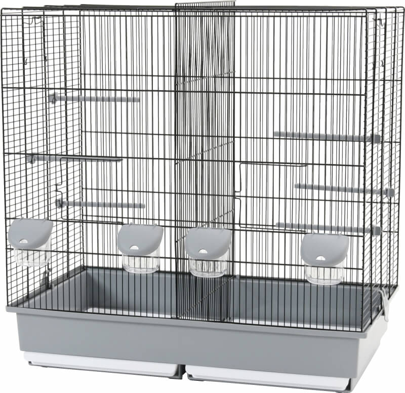 Cage d'élevage Family 10 noir / gris 70x40x70 cm