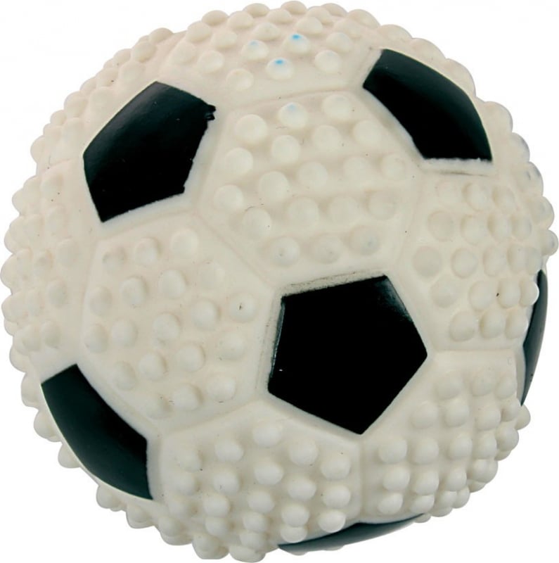 Spielzeugball in Fußballoptik für Hunde, 7,6cm aus Vinyl