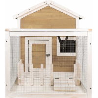 Clapier lapin avec terrasse et enclos - 143 cm - Zolia Alora