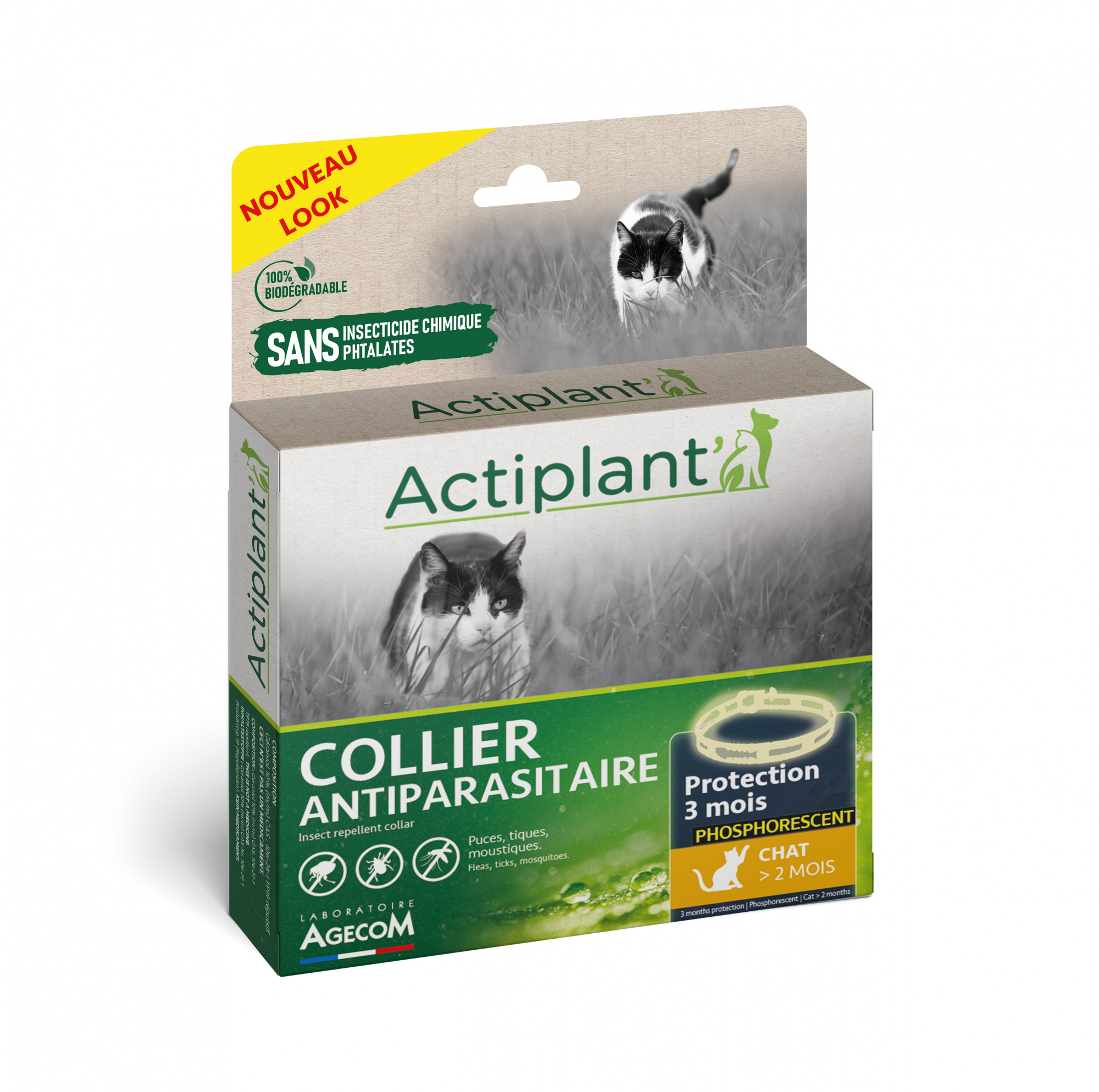 ACTIPLANT Collar antiparasitario para gatos fosforescente
