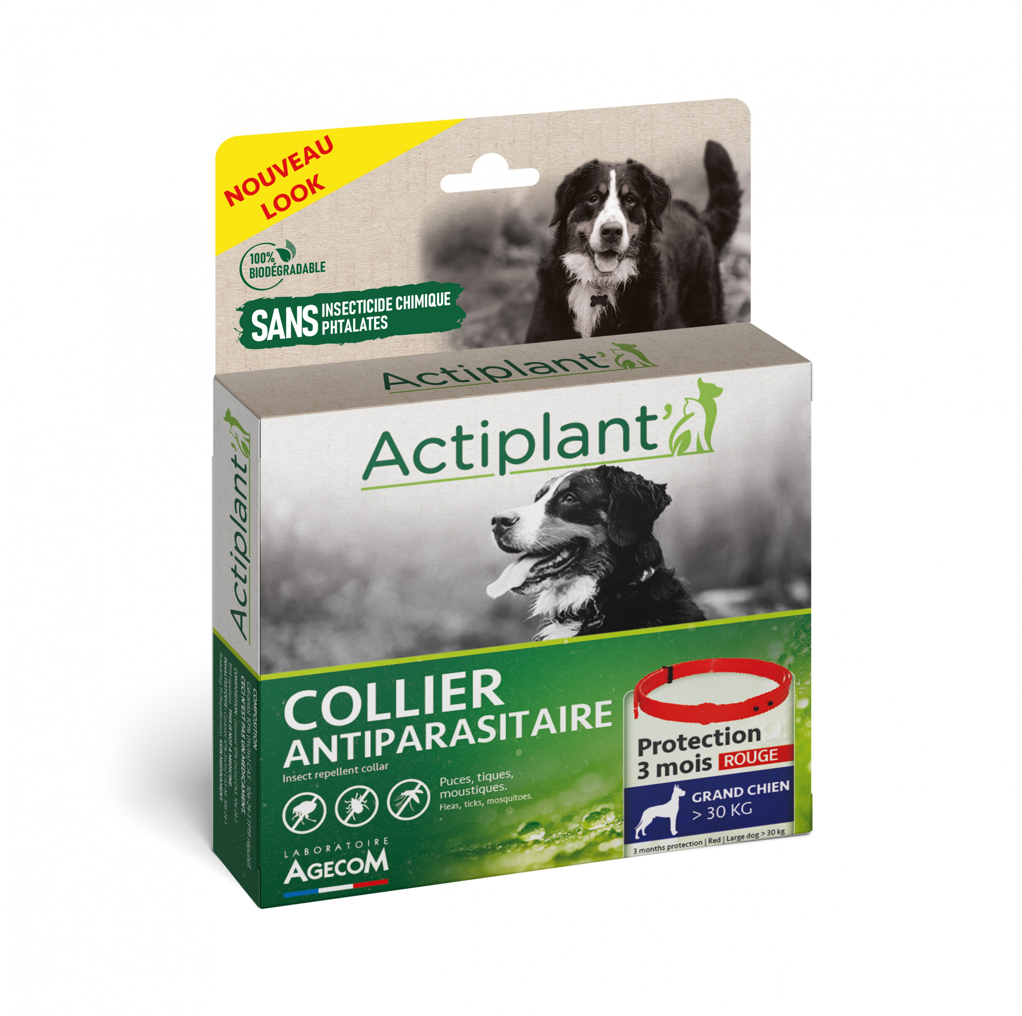 ACTI COLEIRA antiparasitária para cães grandes