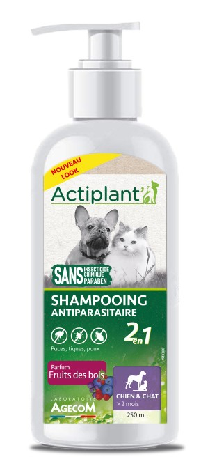 ACTI Shampoo Antiparasitário 2EM1 Fruta da floresta 250ml