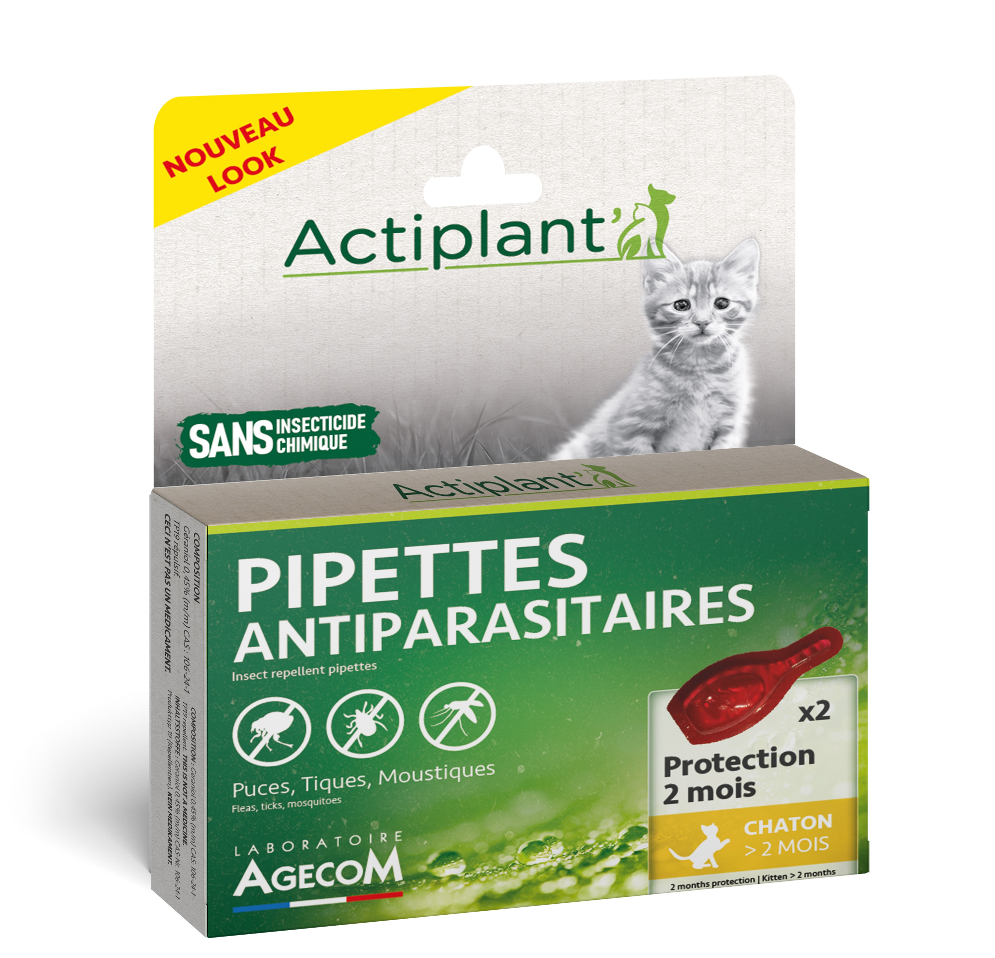ACTI Pipettes antiparasitaires chat et chaton