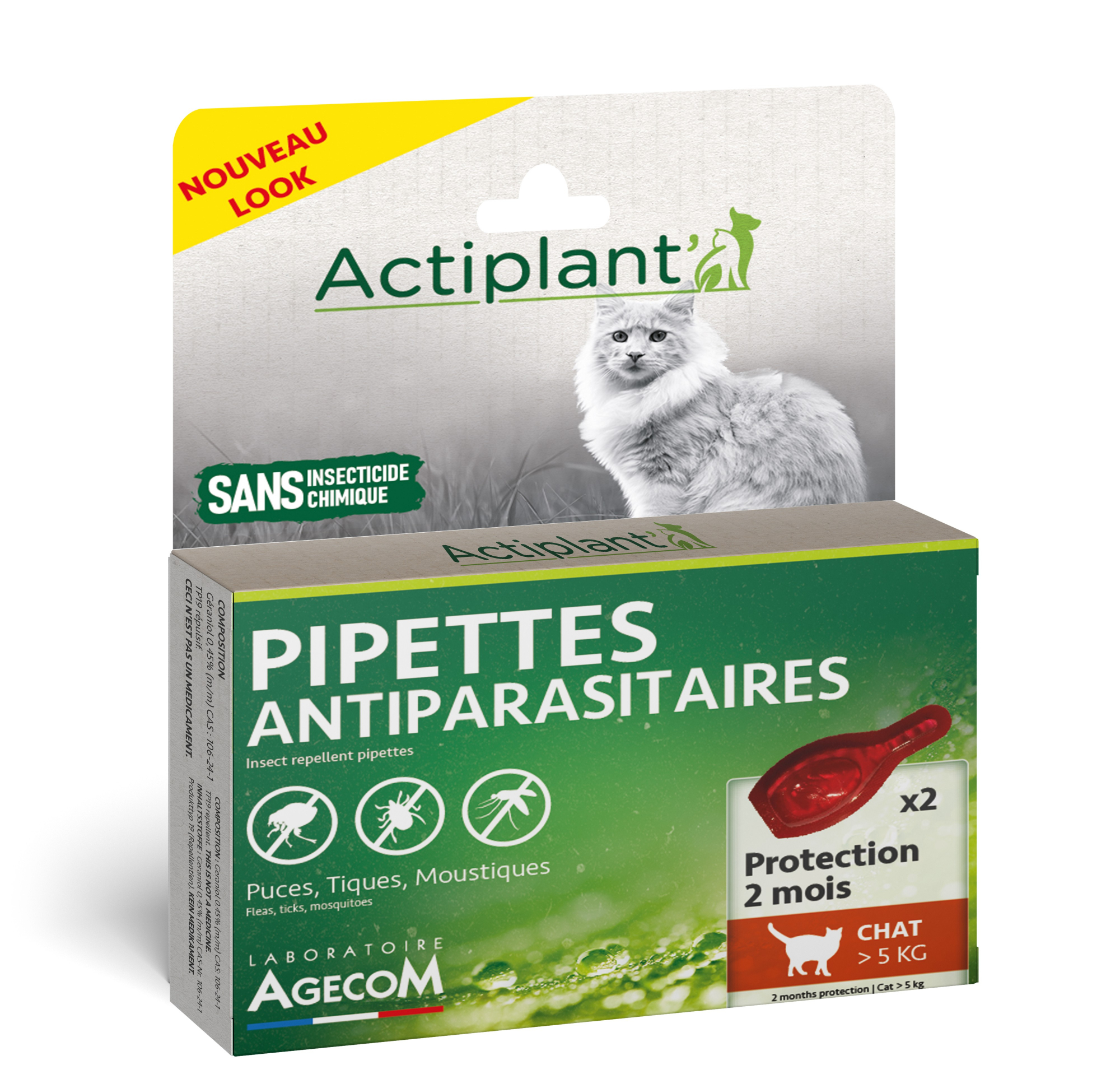 ACTI Pipettes antiparasitaires chat et chaton
