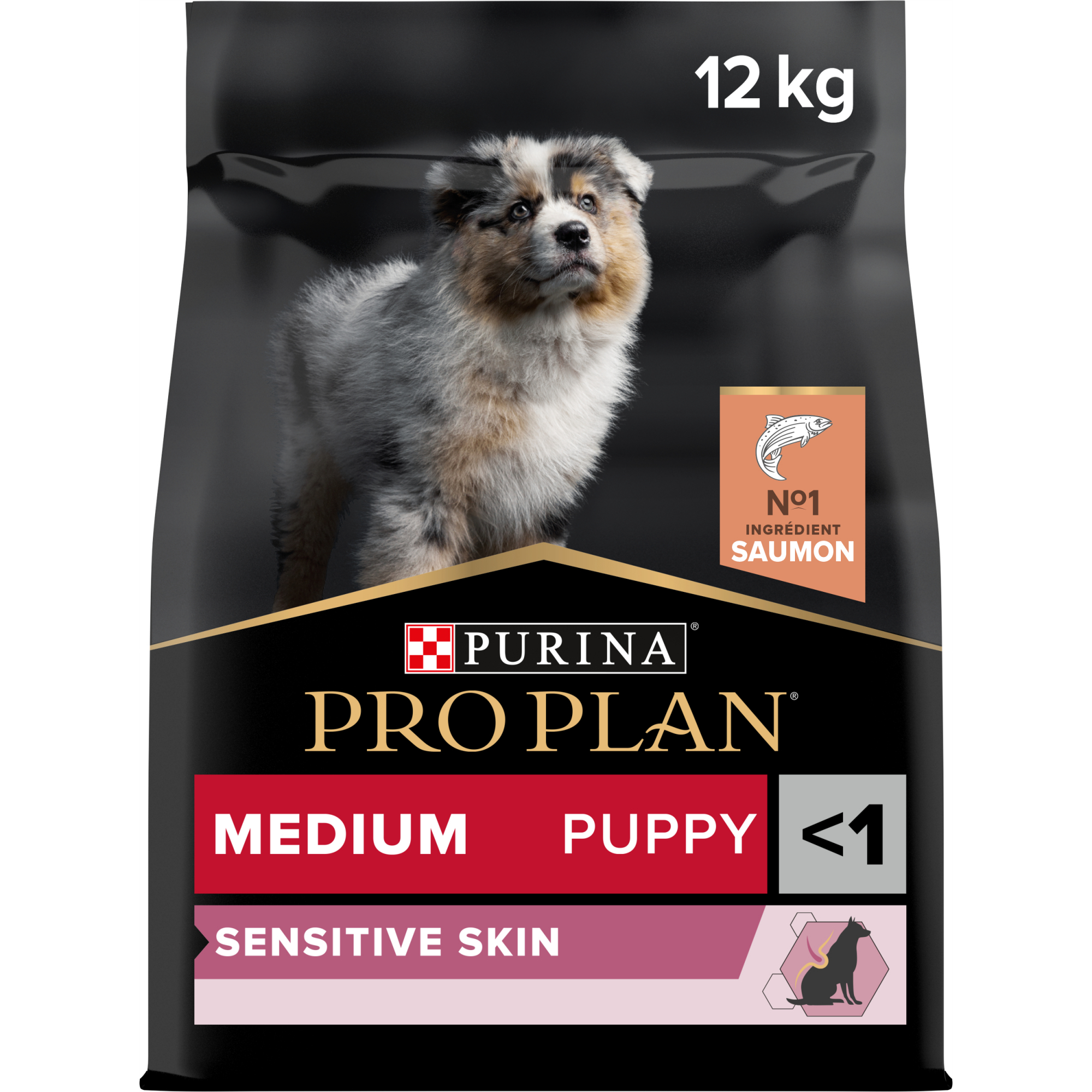 PRO PLAN Medium Puppy Sensitive Skin Ração seca sem cereais para cachorros com salmão