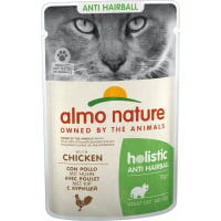 Almo Nature Anti Hairball para gatos adultos Control bolas de pelo - 2 recetas