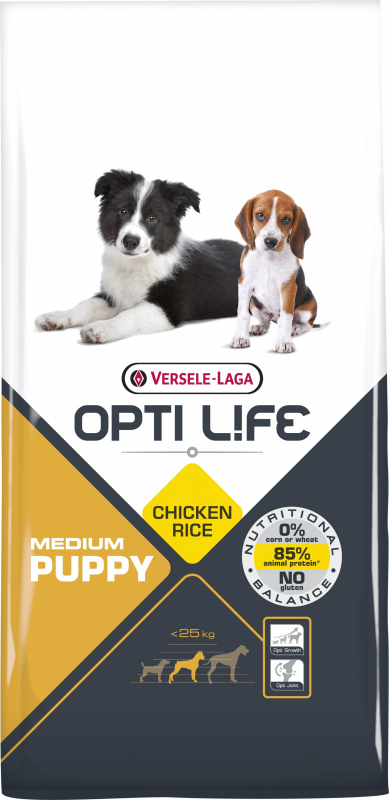 Opti Life Puppy Medium au poulet pour chiot de taille moyenne