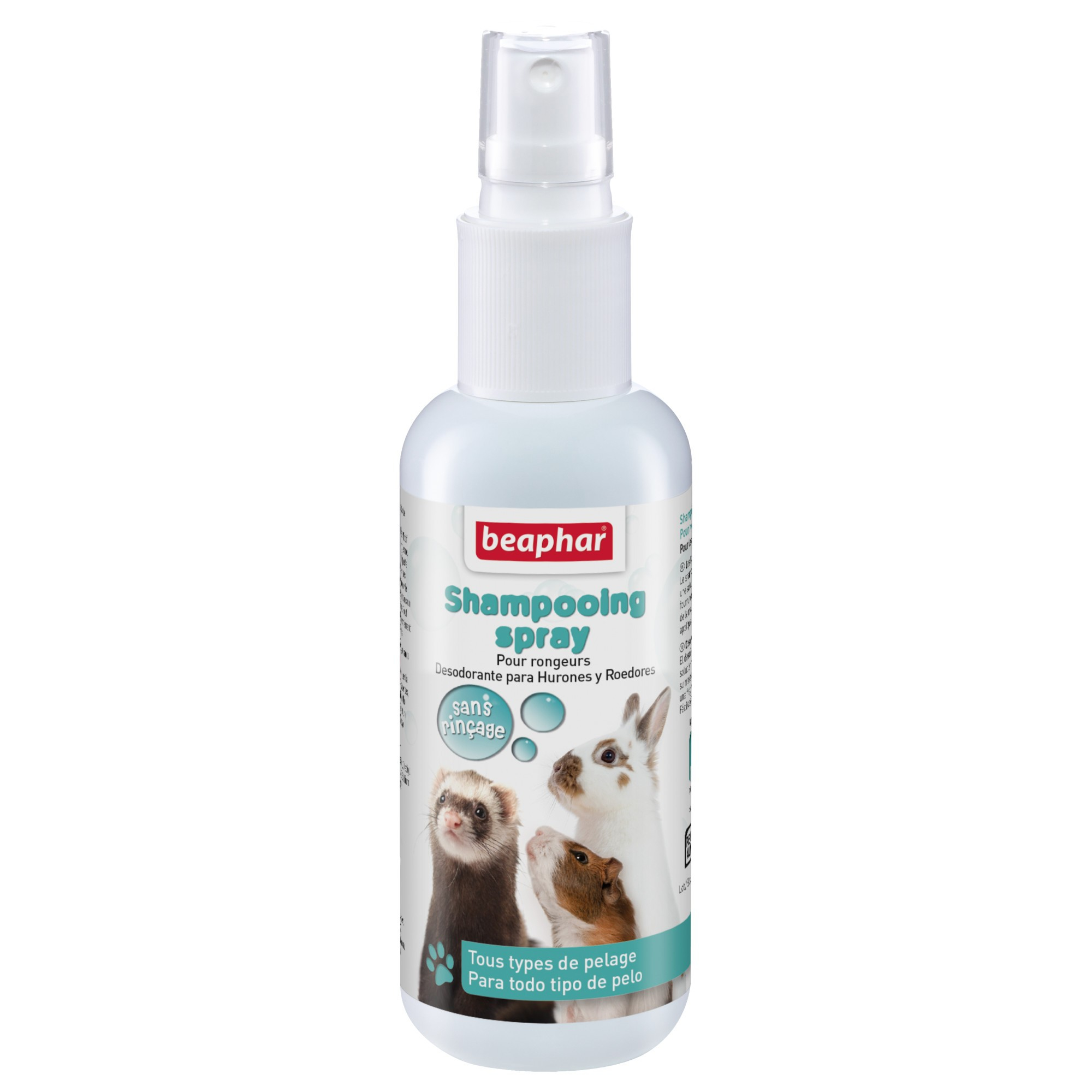 Shampoo spray zonder spoelen voor knaagdieren