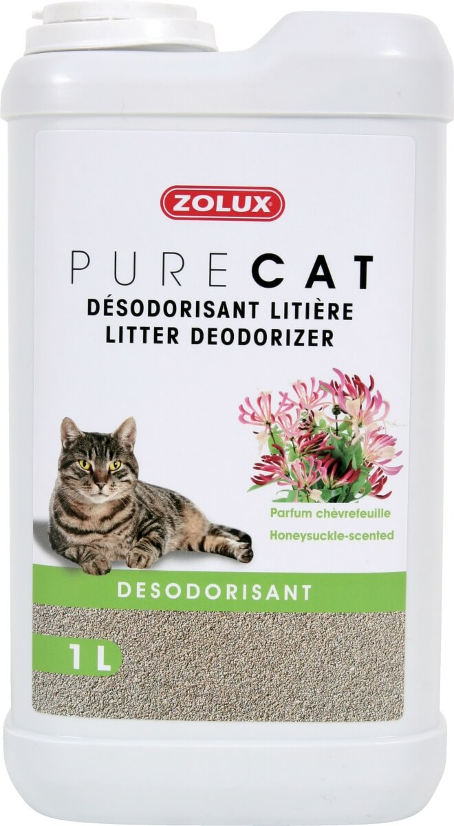 Elimina-odori per lettiera del gatto PURECAT caprifoglio 1L
