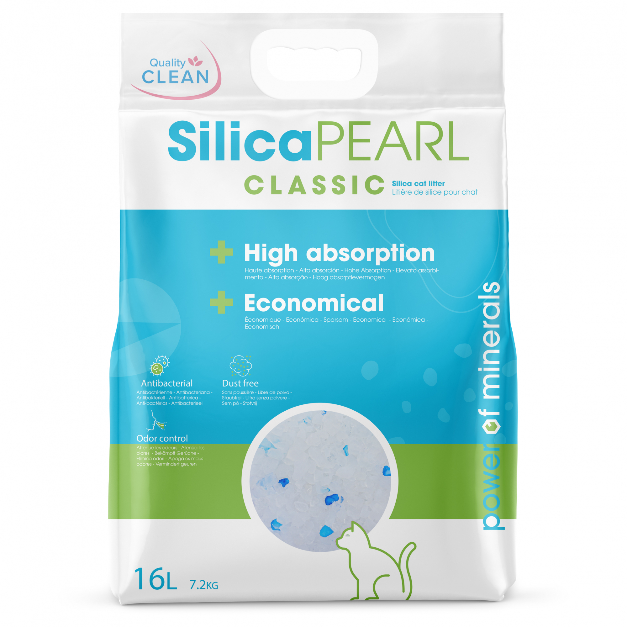 Silicaat kattenbakvulling Quality Clean Silica Pearl