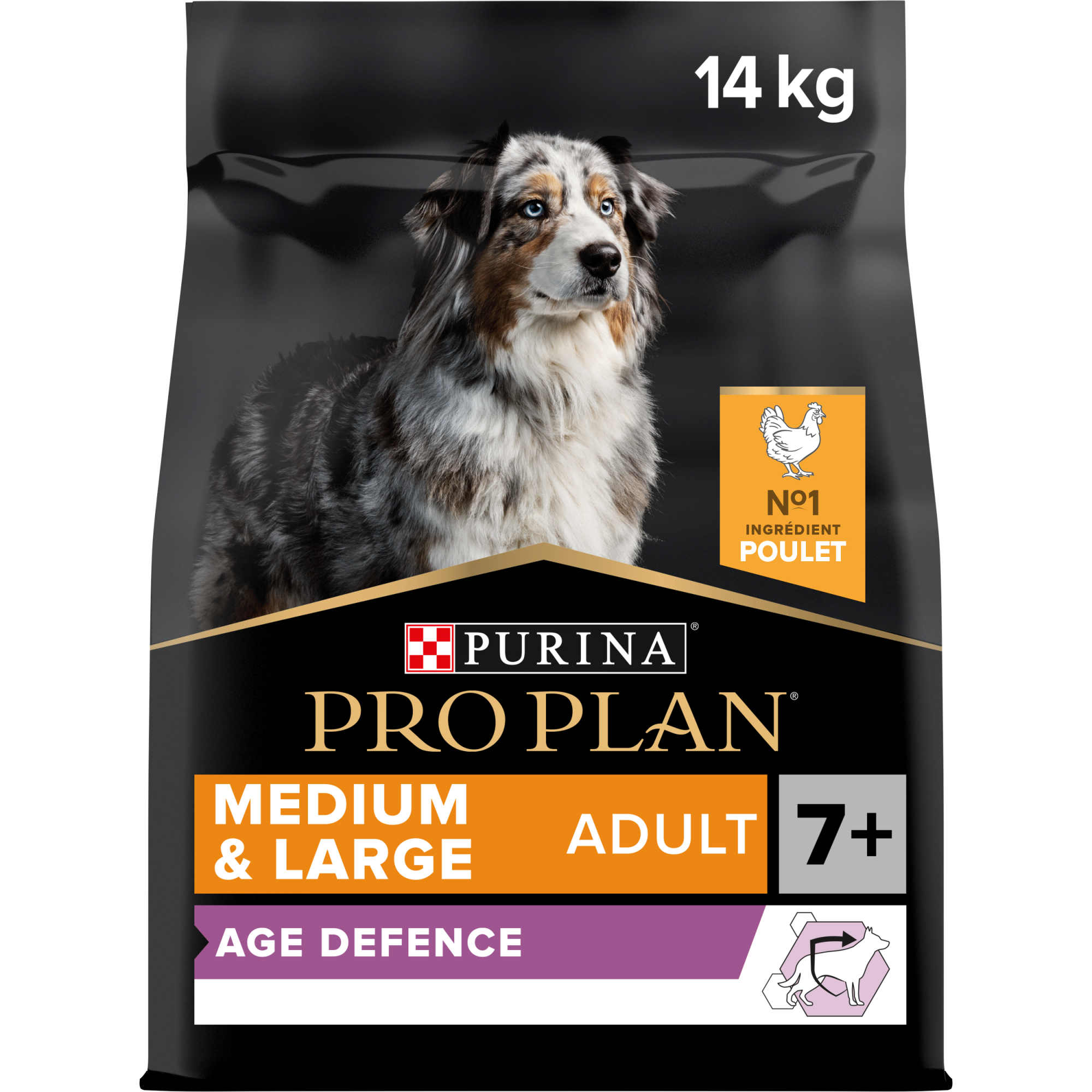 Ração seca para cão Purina Pro Plan Medium & Large Adulto 7+ OPTIMA com frango