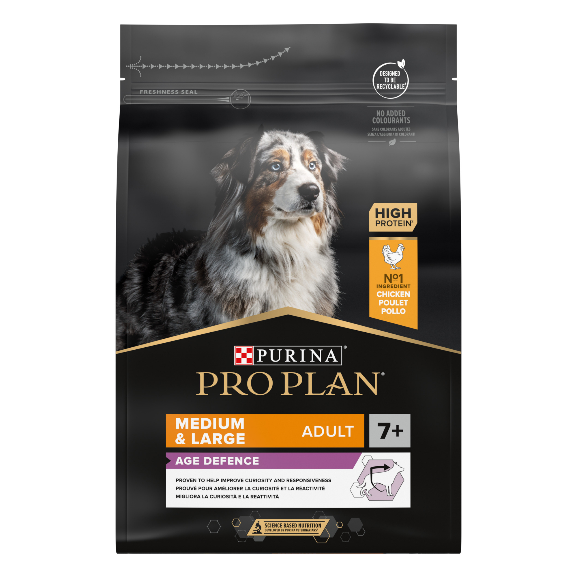 Ração seca para cão Purina Pro Plan Medium & Large Adulto 7+ OPTIMA com frango