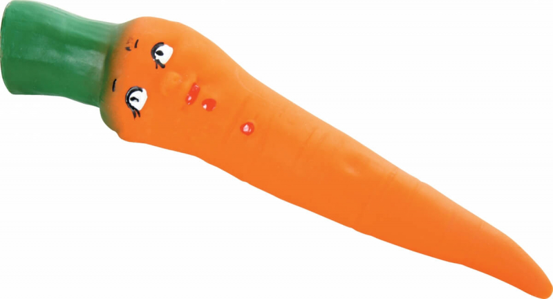 Giocattolo carota vinile per cane