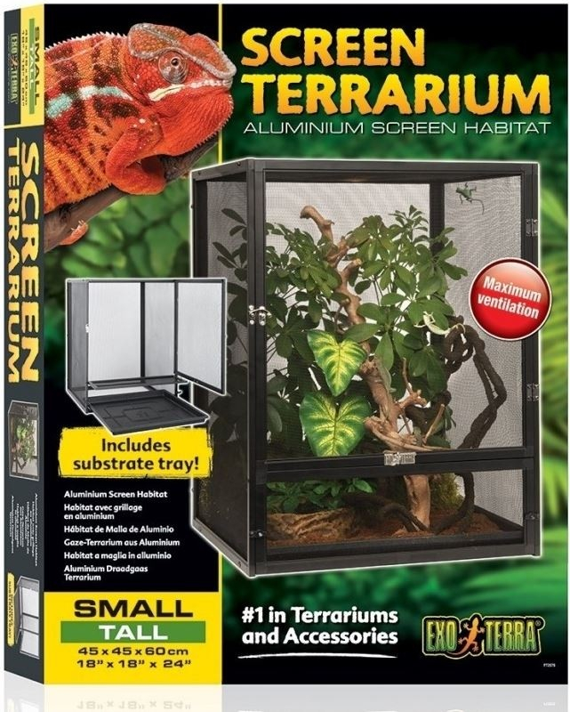 Terrarium grillagé en aluminium Exo Terra Screen - 4 tailles disponibles