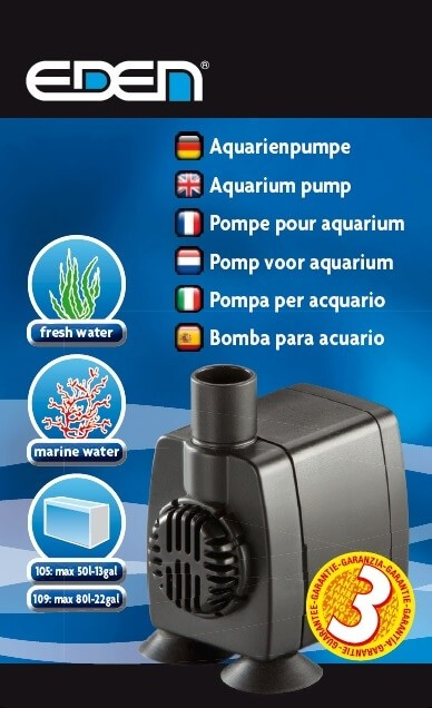 Pompe pour aquarium EDEN 105