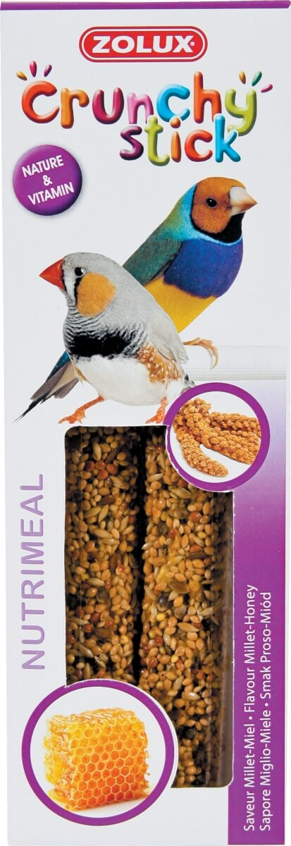 Crunchy Sticks voor exotische vogels gierst/honing (x2)