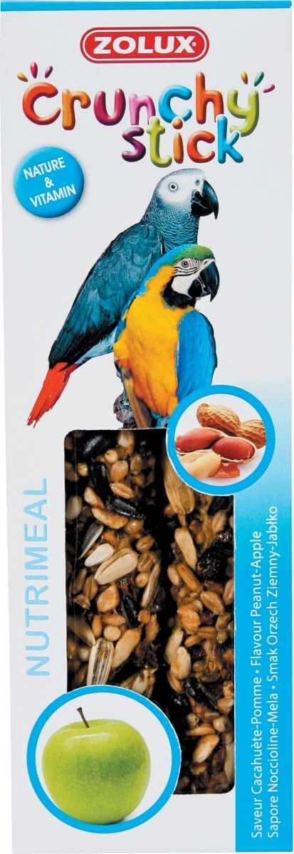 Futtersticks für Papageien mit Apfel und Erdnüssen (x2)