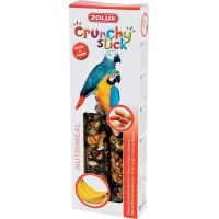 Crunchy Sticks pindanoten/banaan voor papegaaien (x2)