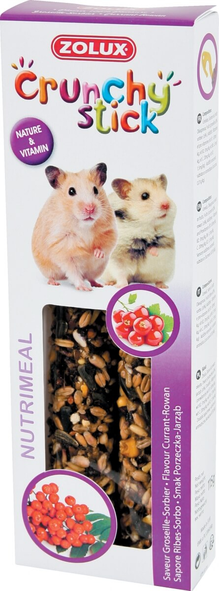 Crunchy Sticks rode bessen / lijsterbessen voor hamsters (x2)