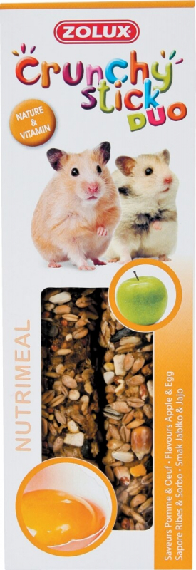 Crunchy Sticks appel/ei voor hamsters (x2)
