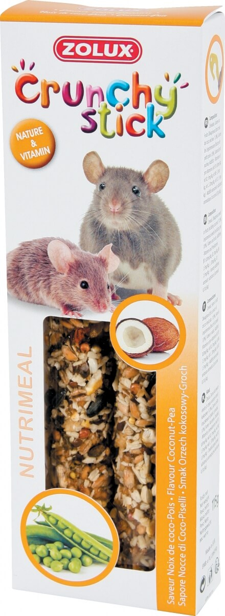 Crunchy Stick mit Kokosnuss und Erbsen für Ratten und Mäuse (x2)