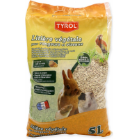 TYROL Lecho de maíz para pájaros y roedores 100% Natural y Biodegradable. Eficaz 7 semanas - 5L