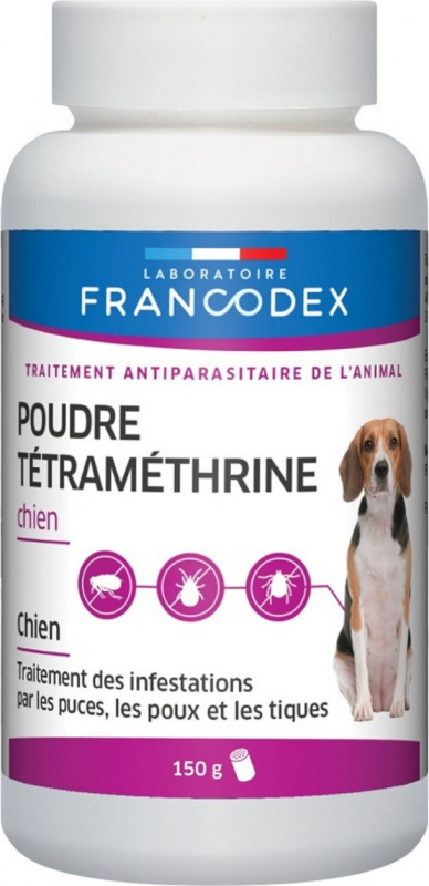 Francodex Poudre antiparasitaire pour chien à la tétraméthrine 150g