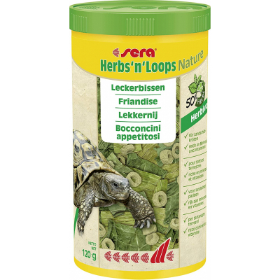 Sera Herbs’n’Loops Nature Friandise pour reptiles herbivores