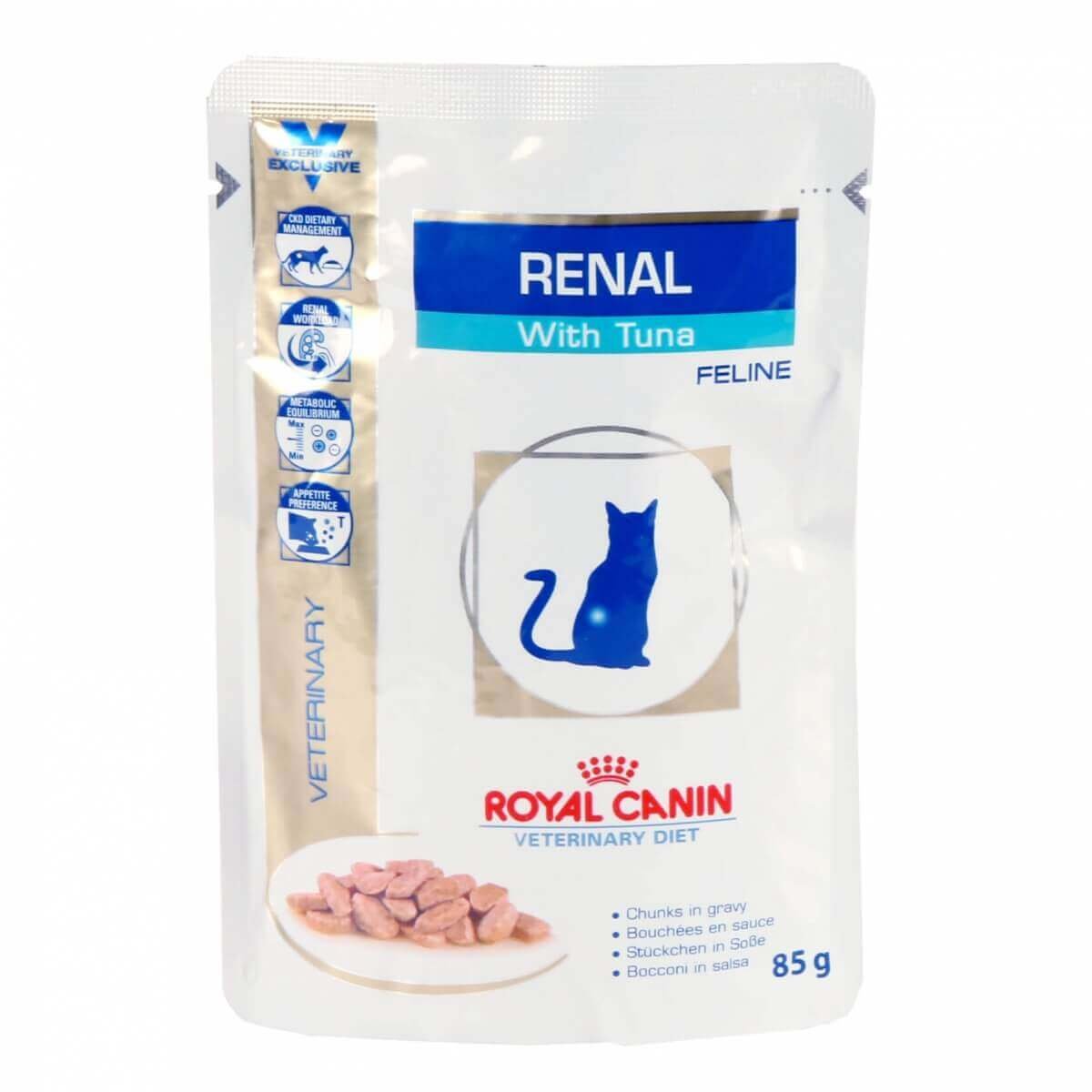 Royal Canin Veterinary Feline Renal Pescado Pack de 12 x 85g Bolsitas para gatos