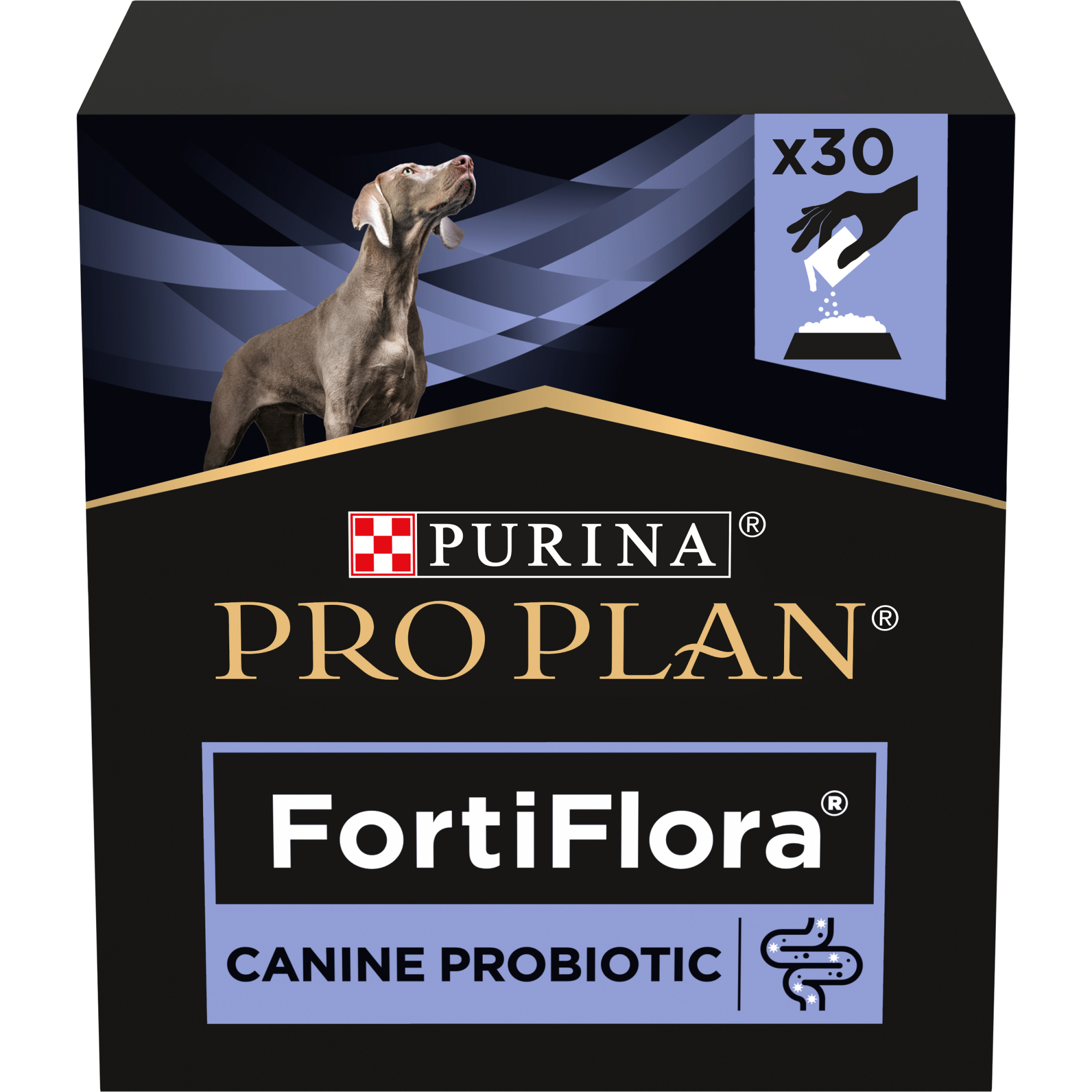 FORTIFLORA Chien Pro Plan Veterinary Diets Probiotiques pour la Flore Intestinale en poudre Chien & chiot 