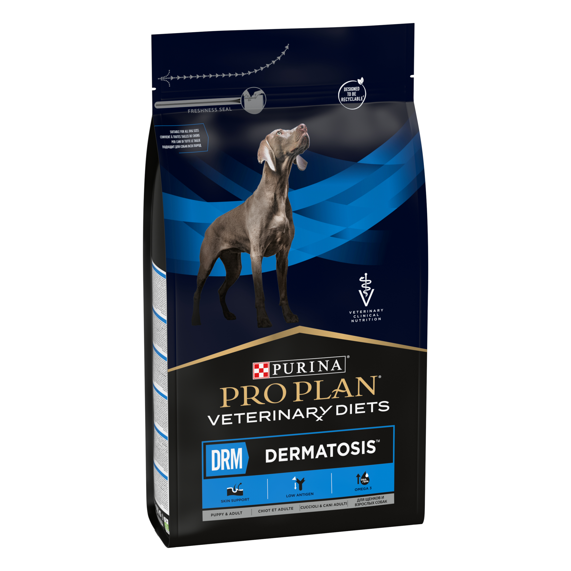 Alimentação veterinária para cão com problemas dermatológicos - Purina Pro Plan Veterinary Diets DRM Dermatosis