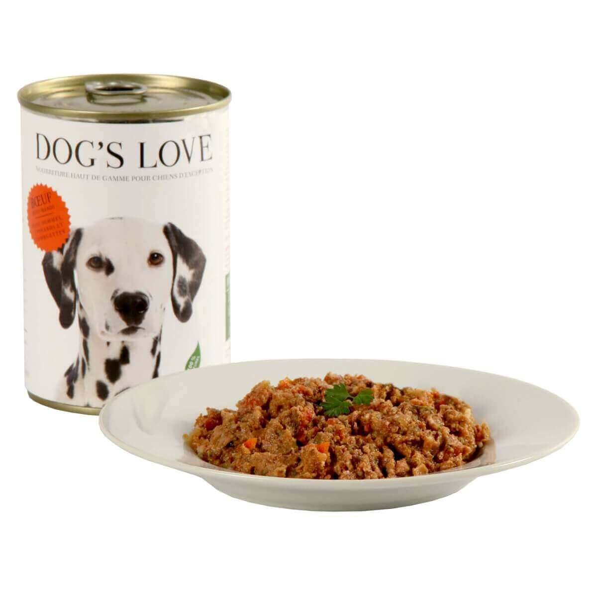 Patê 100% natural Dog's Love para cão adulto com carne bovina sem cereais