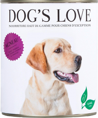 Pâtée 100% naturelle Dog's Love pour chien adulte à l'agneau sans céréales