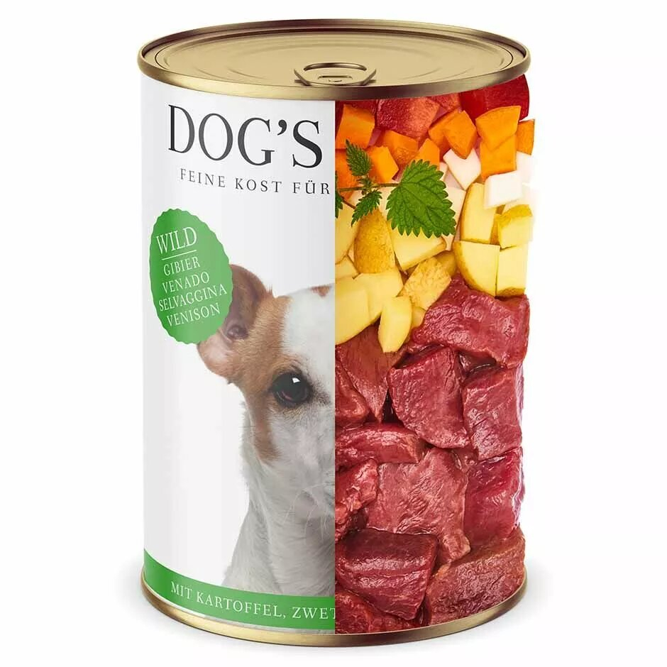 Dog's Love Adult 100% natürliches Nassfutter ohne Getreide mit Wild für Hunde