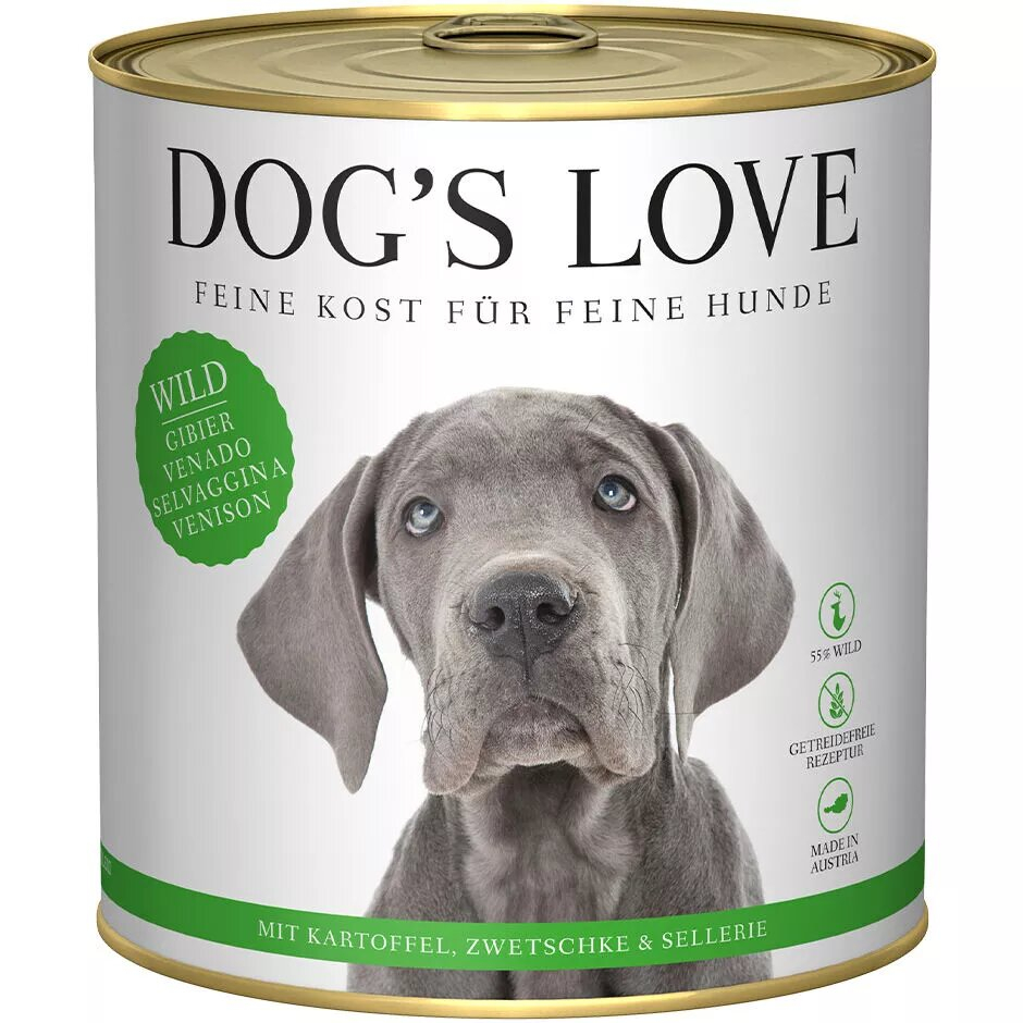 Dog´s Love Comida húmeda para perros adultos con Venado sin cereales