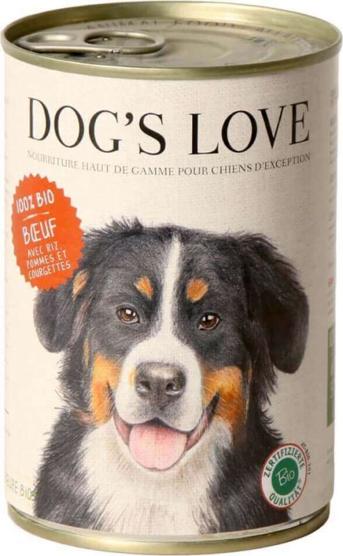 Pâtée BIO 100% naturelle Dog's Love au boeuf 