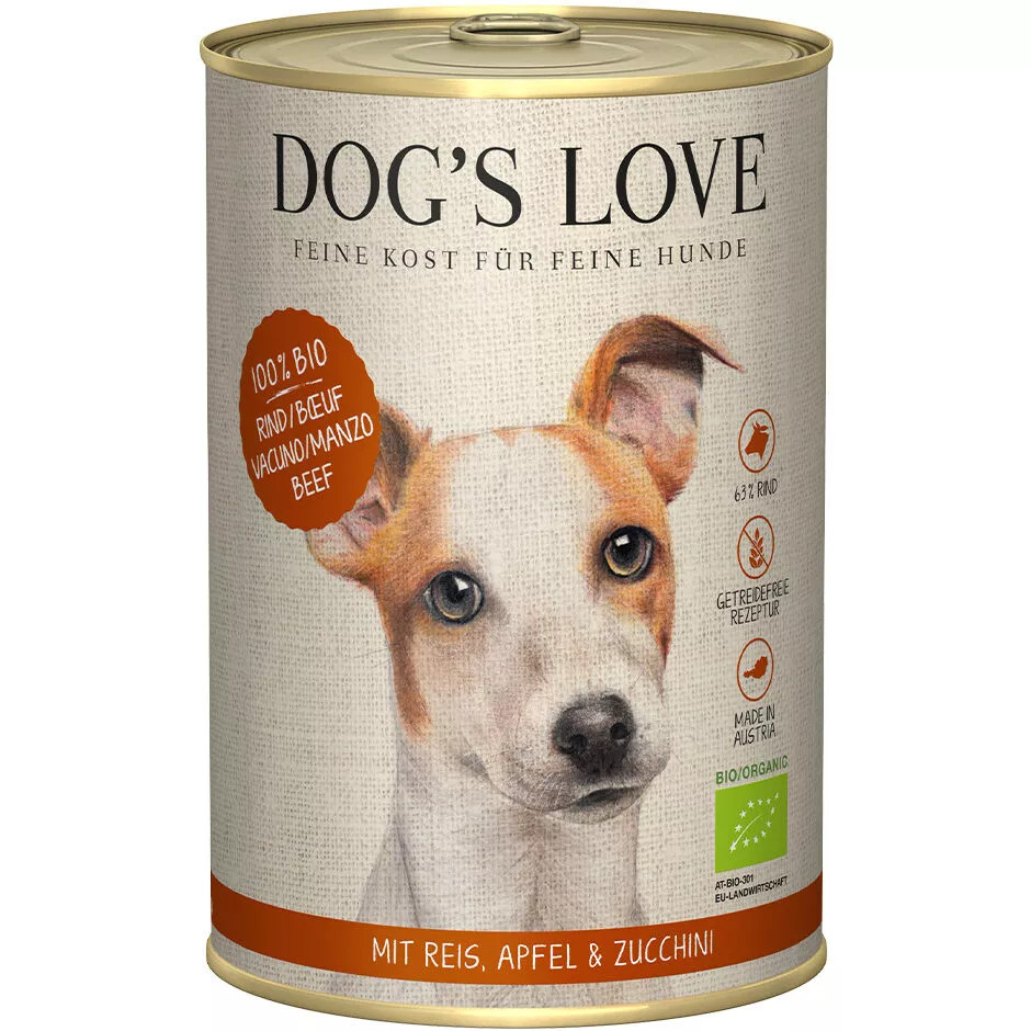 Paté BIO 100% naturale Dog's Love con manzo