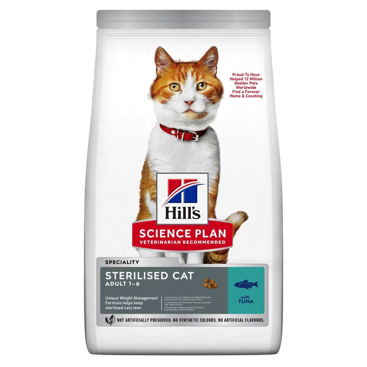 HILL'S Science Plan Feline Young Adult Sterilised Cat Ração seca para gato castrado com sabor a atum