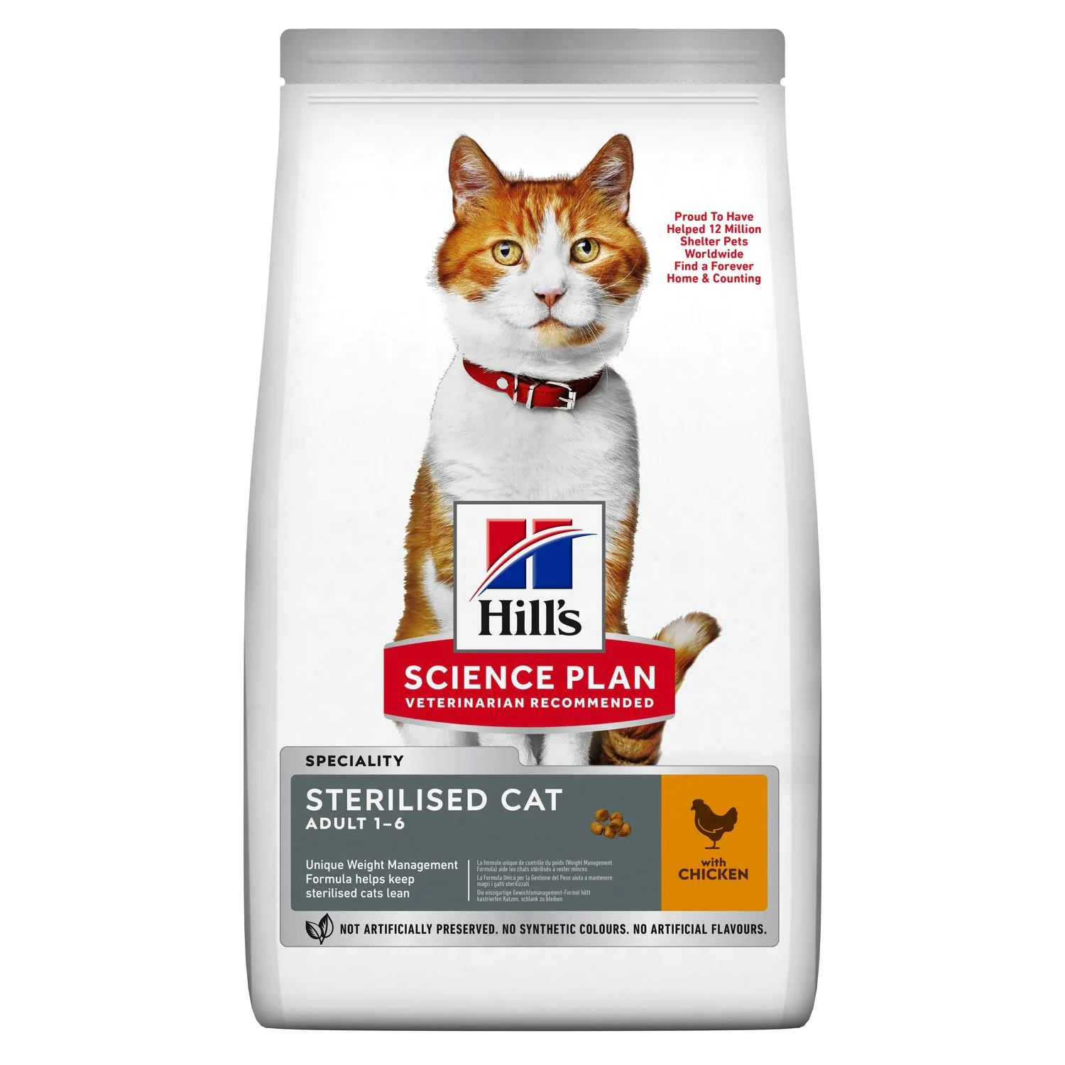 HILL'S Science Plan Adult Sterilised Ração seca para gato adulto castrado sabor a Frango