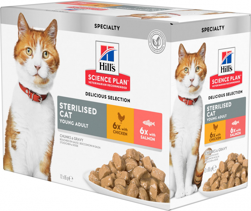Hill's Feline Sterilised Cat Multipack Poulet Saumon