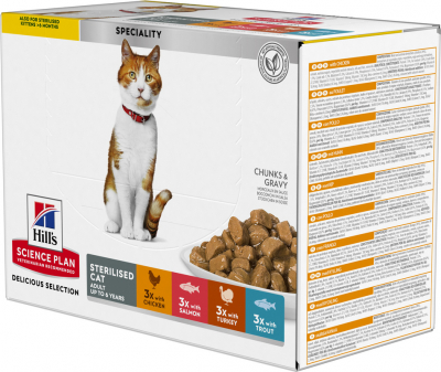 Hill's Science Plan Sterilised Cat Adult - megapack comida húmeda 12 x 85g